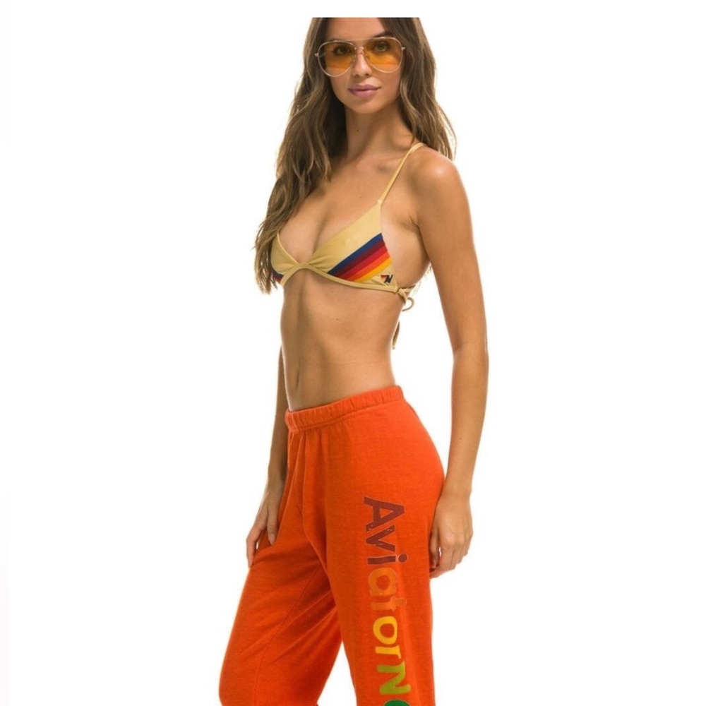 Aviator Nation Orange Malibu Sweatpants - M - Picture 5 of 6